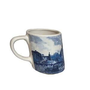 Leaning Tower Of Pisa Coffee Mug PF Made In Italy City Scene Blue And White